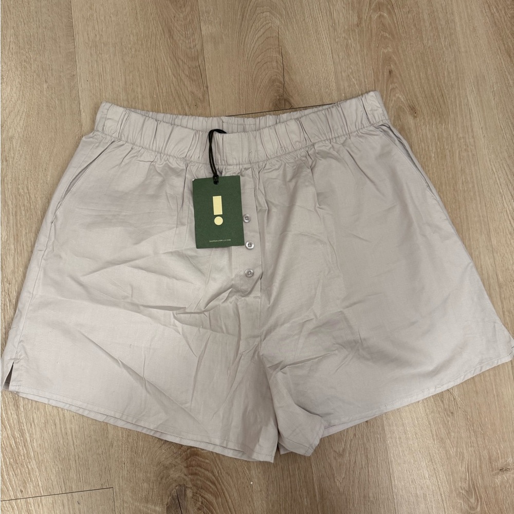 Daily Drills Gray Poplin Shorts